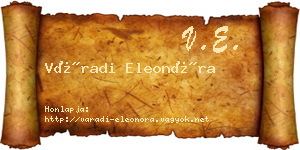 Váradi Eleonóra névjegykártya